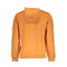 GUESS JEANS MEN'S ORANGE ZIPLESS SWEATSHIRT