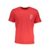 BIKKEMBERGS MEN'S RED SHORT SLEEVE T-SHIRT