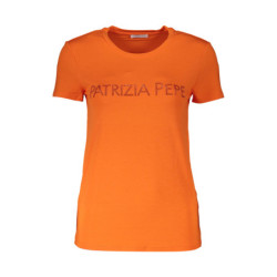 PATRIZIA PEPE WOMEN'S SHORT SLEEVE T-SHIRT ORANGE