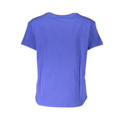 PATRIZIA PEPE T-SHIRT À MANCHES COURTES FEMME BLEU