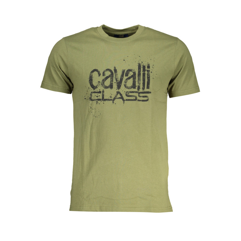 CAVALLI CLASS GREEN MEN'S SHORT SLEEVED T-SHIRT