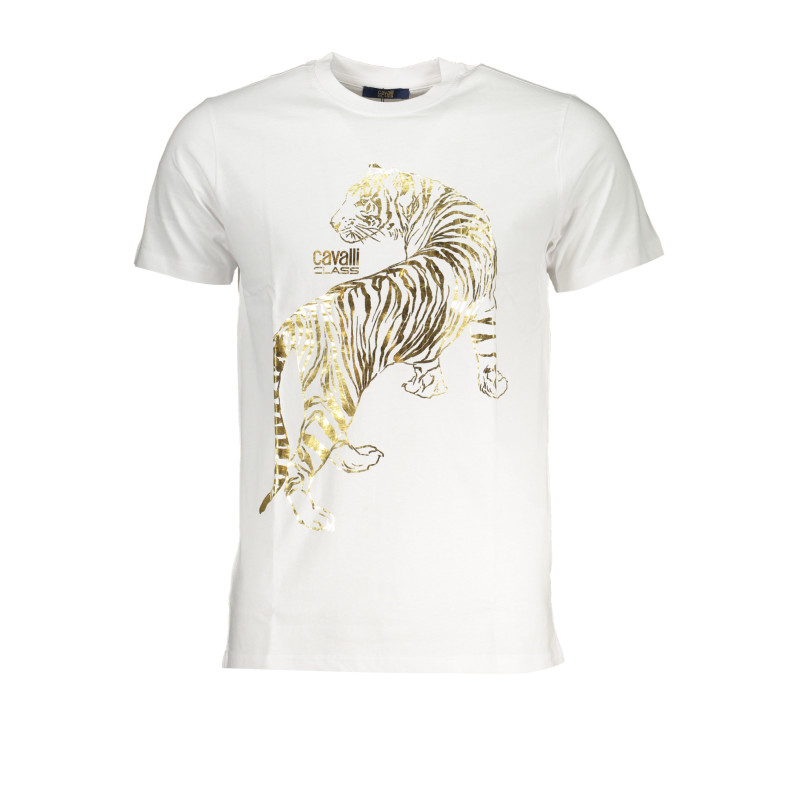 CAVALLI CLASS MEN'S SHORT SLEEVED T-SHIRT WHITE