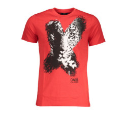 CAVALLI T-SHIRT MANCHES COURTES HOMME CLASS ROUGE