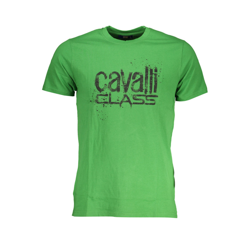 CAVALLI CLASS GREEN MEN'S SHORT SLEEVED T-SHIRT