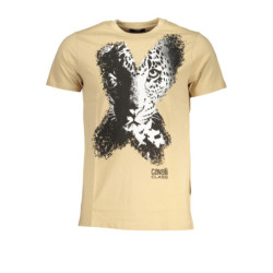 CAVALLI CLASS MEN'S SHORT SLEEVED T-SHIRT BEIGE