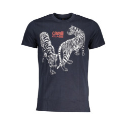 T-SHIRT MANCHES COURTES HOMME CAVALLI CLASS BLEU