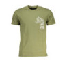 CAVALLI CLASS GREEN MEN'S SHORT SLEEVED T-SHIRT
