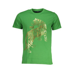 CAVALLI CLASS GREEN MEN'S SHORT SLEEVED T-SHIRT