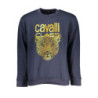 SWEAT-SHIRT SANS FERMETURE ÉCLAIR BLEU POUR HOMMES CAVALLI CLASS