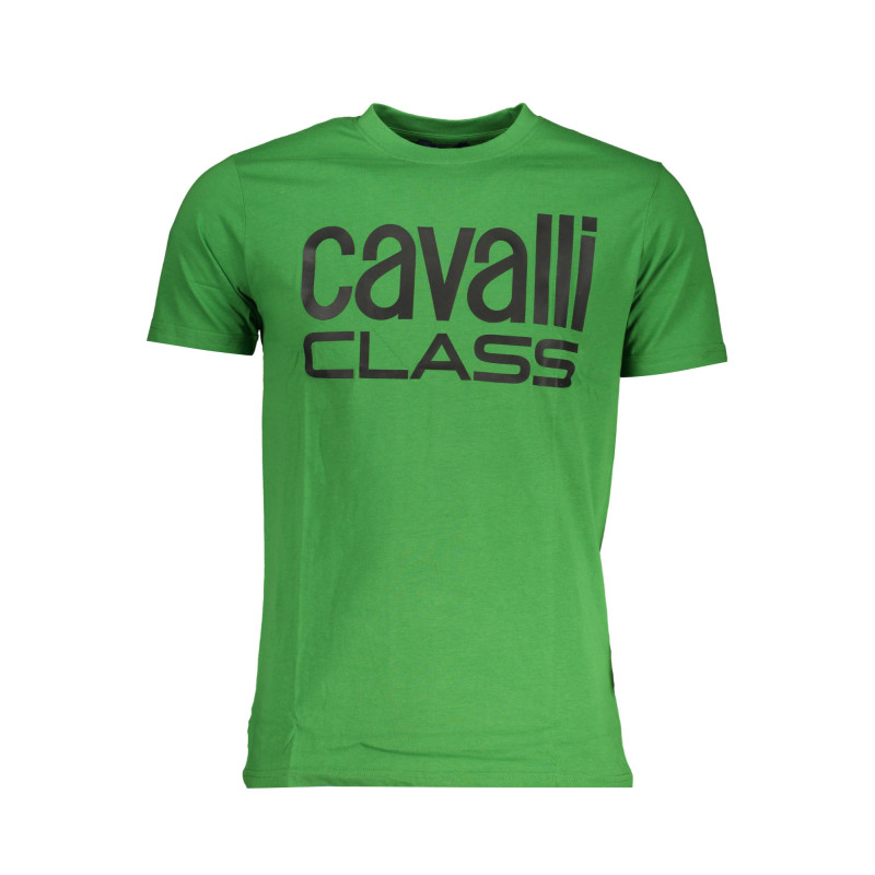 CAVALLI CLASS GREEN MEN'S SHORT SLEEVED T-SHIRT