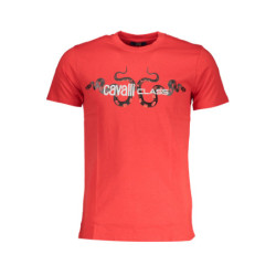 CAVALLI CLASS MEN'S SHORT SLEEVE T-SHIRT RED
