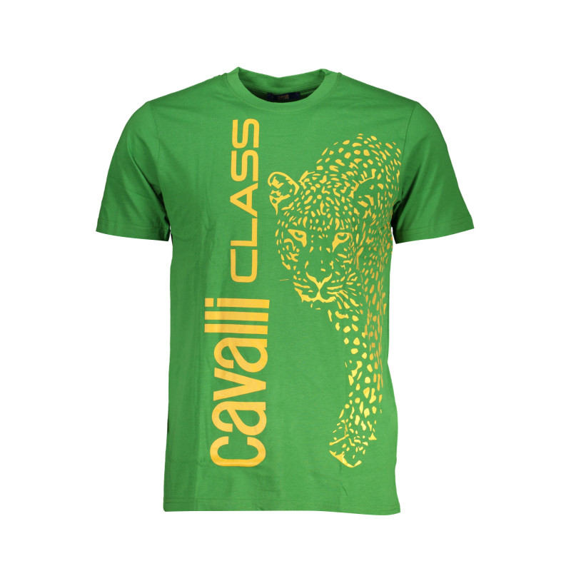 CAVALLI CLASS GREEN MEN'S SHORT SLEEVED T-SHIRT