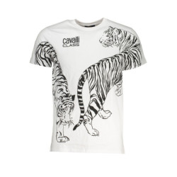 T-SHIRT MANCHES COURTES HOMME CAVALLI CLASS BLANC
