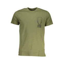 CAVALLI CLASS GREEN MEN'S SHORT SLEEVED T-SHIRT