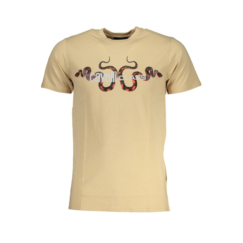 CAVALLI CLASS MEN'S SHORT SLEEVED T-SHIRT BEIGE