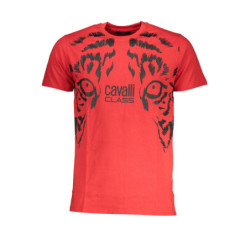 CAVALLI T-SHIRT MANCHES COURTES HOMME CLASS ROUGE