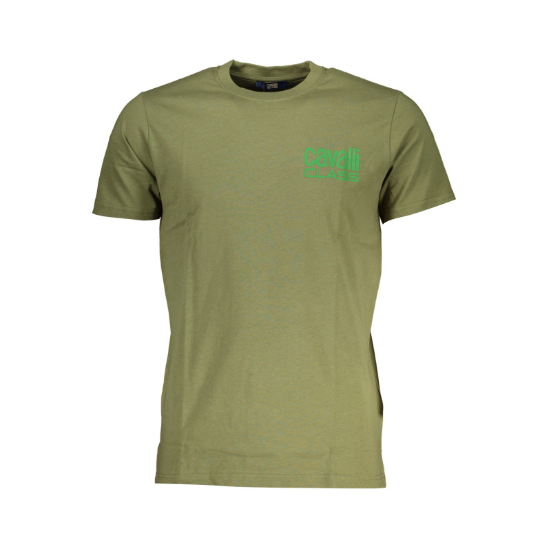 CAVALLI CLASS GREEN MEN'S SHORT SLEEVED T-SHIRT
