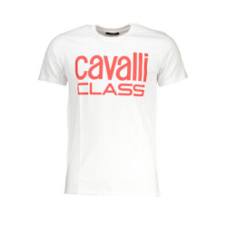 CAVALLI CLASS MEN'S SHORT SLEEVED T-SHIRT WHITE