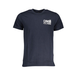 CAVALLI CLASS MEN'S SHORT SLEEVED T-SHIRT BLUE