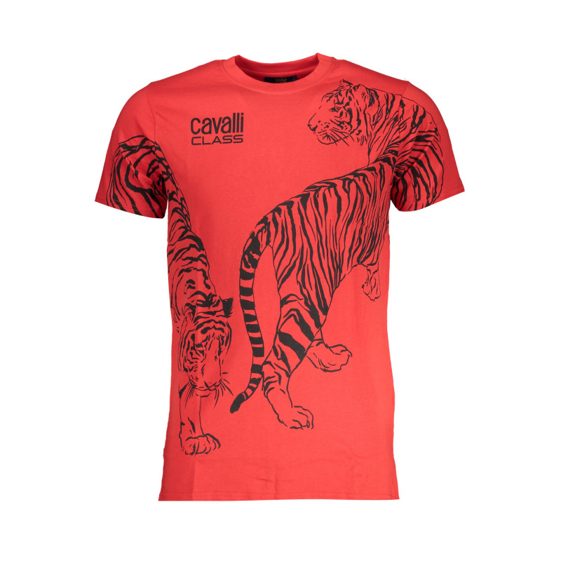 CAVALLI T-SHIRT MANCHES COURTES HOMME CLASS ROUGE