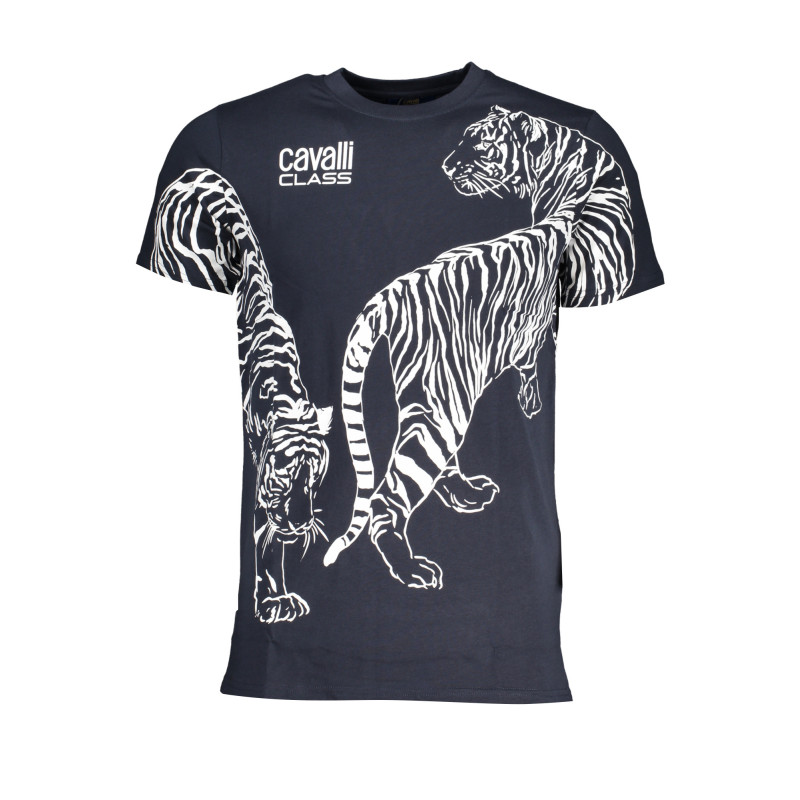 CAVALLI CLASS MEN'S SHORT SLEEVED T-SHIRT BLUE
