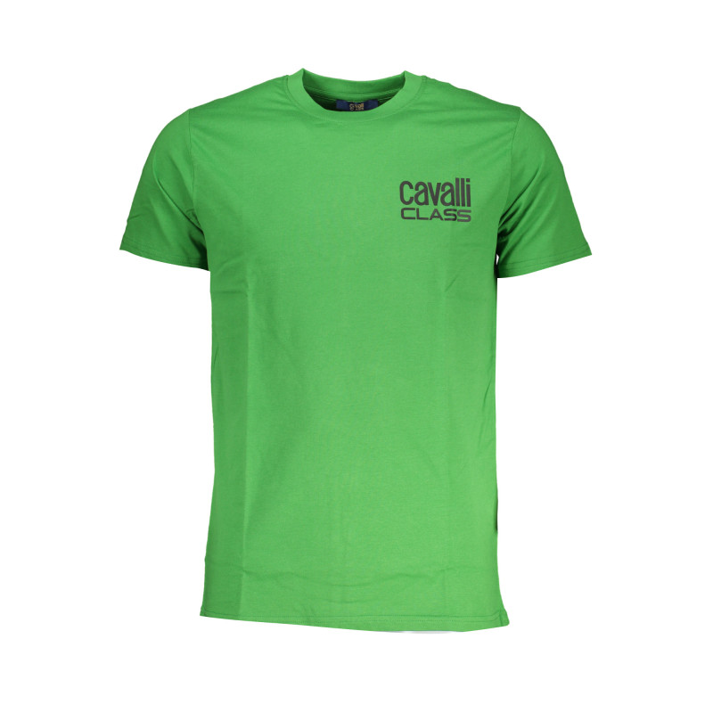 CAVALLI CLASS GREEN MEN'S SHORT SLEEVED T-SHIRT