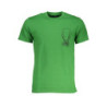 CAVALLI CLASS GREEN MEN'S SHORT SLEEVED T-SHIRT