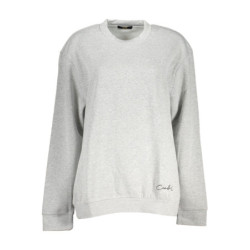CAVALLI CLASS WOMEN'S GRAY ZIPLESS SWEATSHIRT