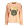 SWEAT-SHIRT FEMME CAVALLI CLASS ROSE SANS ZIP