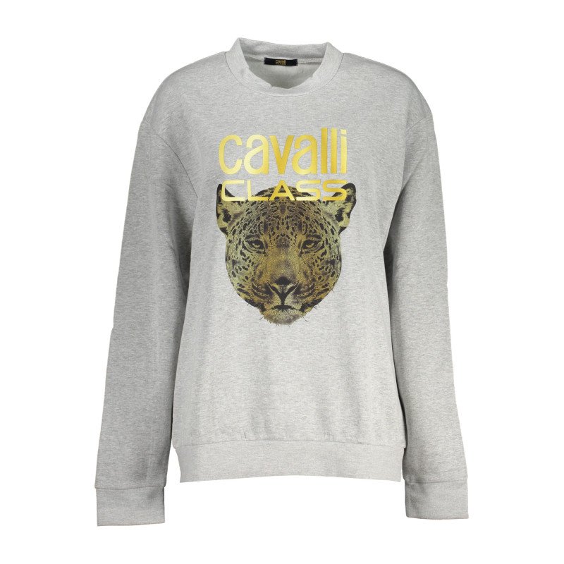 SWEAT-SHIRT SANS FERMETURE ÉCLAIR GRIS POUR FEMME CAVALLI CLASS