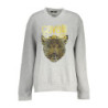 CAVALLI CLASS WOMEN'S GRAY ZIPLESS SWEATSHIRT