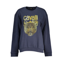 CAVALLI CLASS WOMEN'S ZIPLESS SWEATSHIRT BLUE