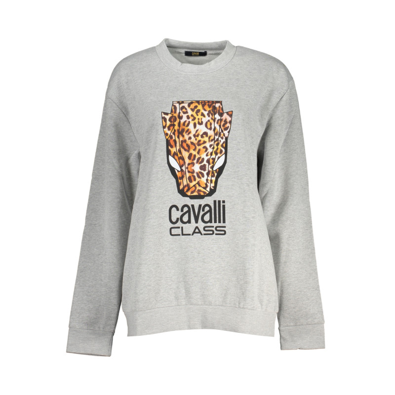 SWEAT-SHIRT SANS FERMETURE FEMME CAVALLI CLASS GRIS
