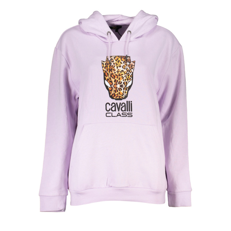 SWEAT-SHIRT FEMME CAVALLI CLASS SANS ZIP VIOLET