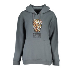 SWEAT-SHIRT SANS FERMETURE ÉCLAIR GRIS POUR FEMME CAVALLI CLASS
