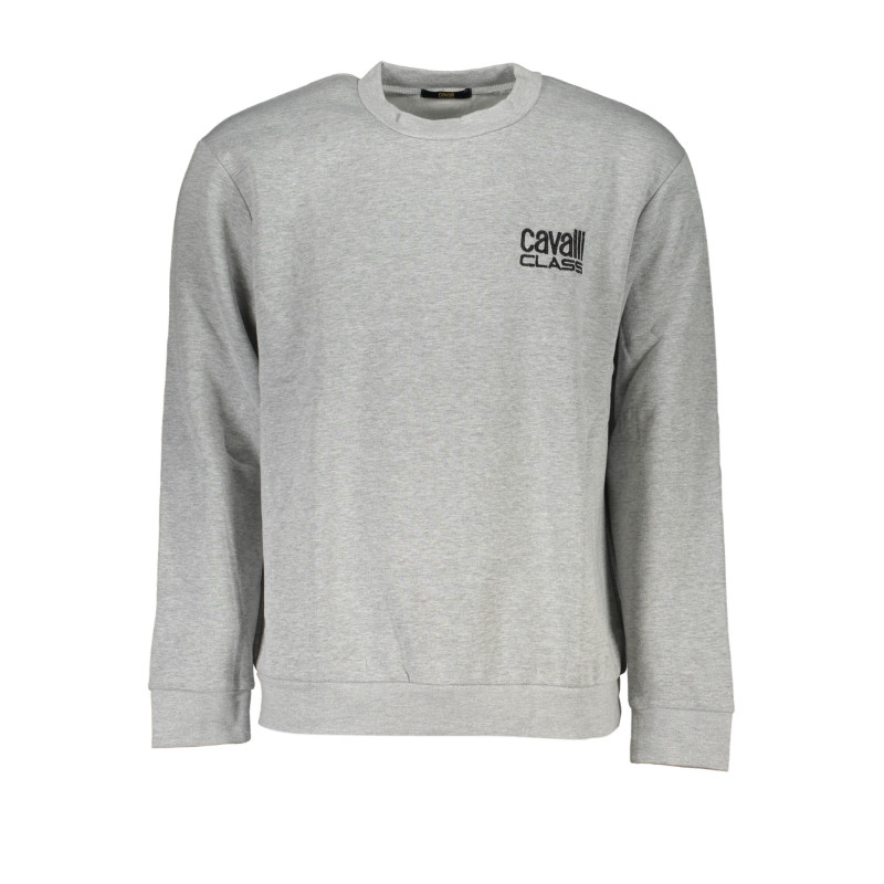 SWEAT-SHIRT SANS FERMETURE ÉCLAIR GRIS POUR HOMMES CAVALLI CLASS