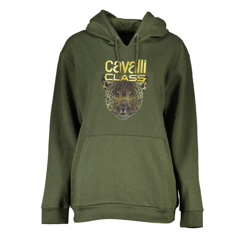 CAVALLI CLASS WOMEN'S ZIPLESS SWEATSHIRT GREEN