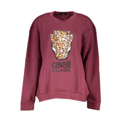 CAVALLI CLASS WOMEN'S SWEATSHIRT WITHOUT ZIP PURPLE