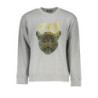 SWEAT-SHIRT SANS FERMETURE ÉCLAIR GRIS POUR HOMMES CAVALLI CLASS