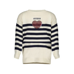PULL GUESS JEANS BLANC FILLE
