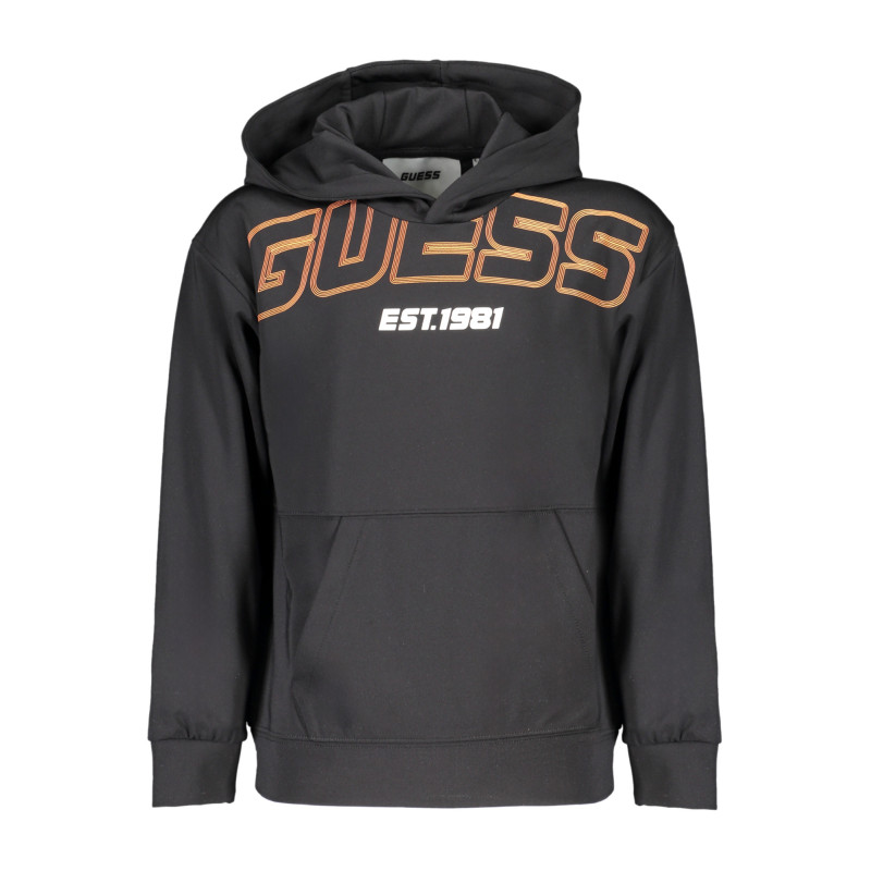 SWEAT-SHIRT GUESS JEANS SANS ZIP POUR ENFANT NOIR