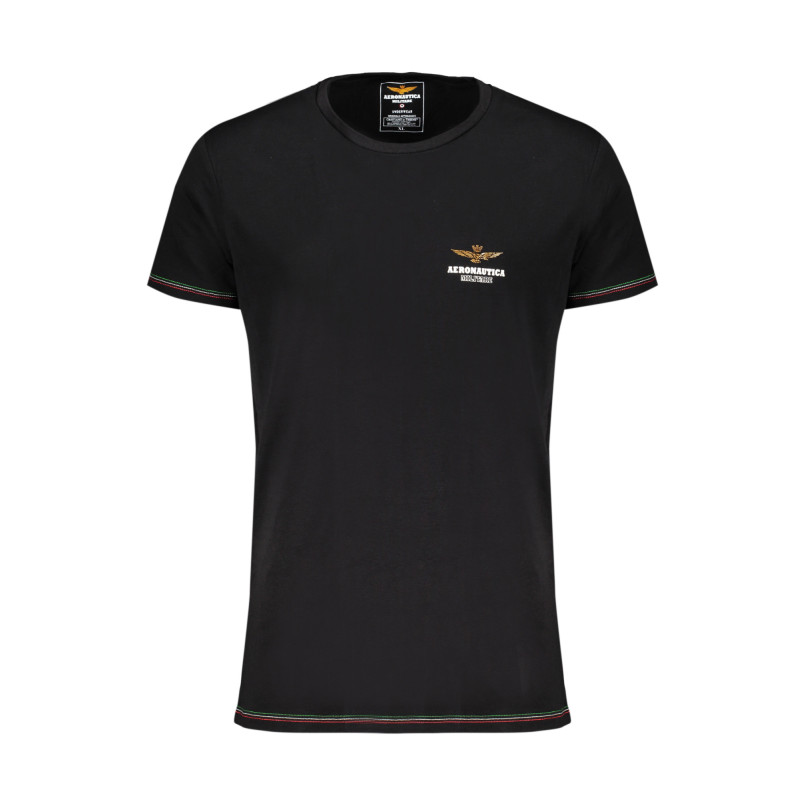 AERONAUTICA MILITARE BLACK MEN'S OUTDOOR T-SHIRT