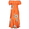 DESIGUAL WOMEN'S LONG DRESS ORANGE