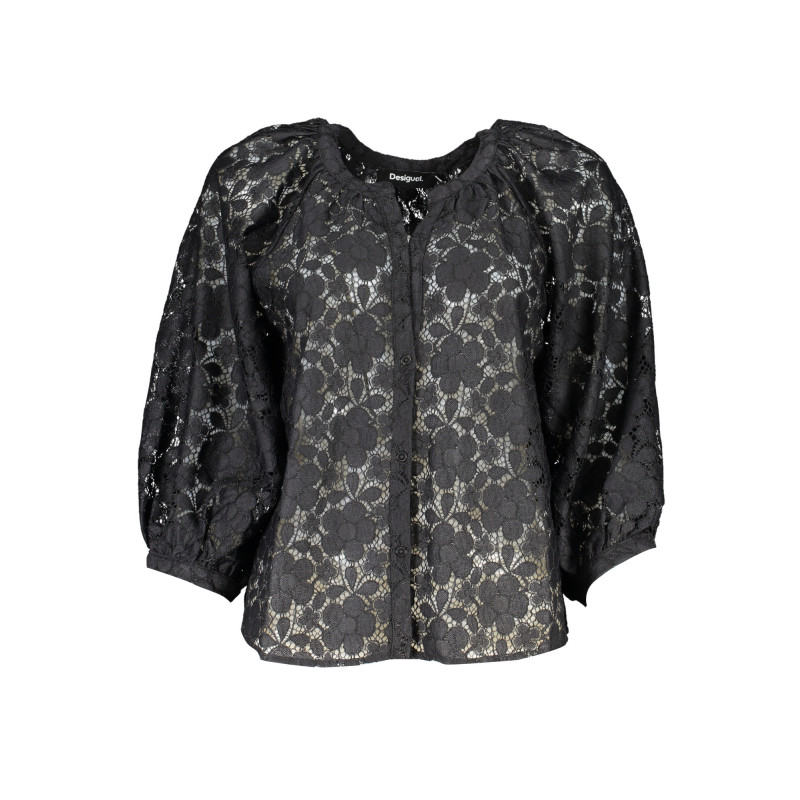 DESIGUAL WOMEN'S LONG SLEEVE SHIRT BLACK