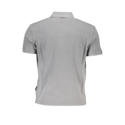 NAPAPIJRI MEN'S GRAY SHORT SLEEVED POLO SHIRT