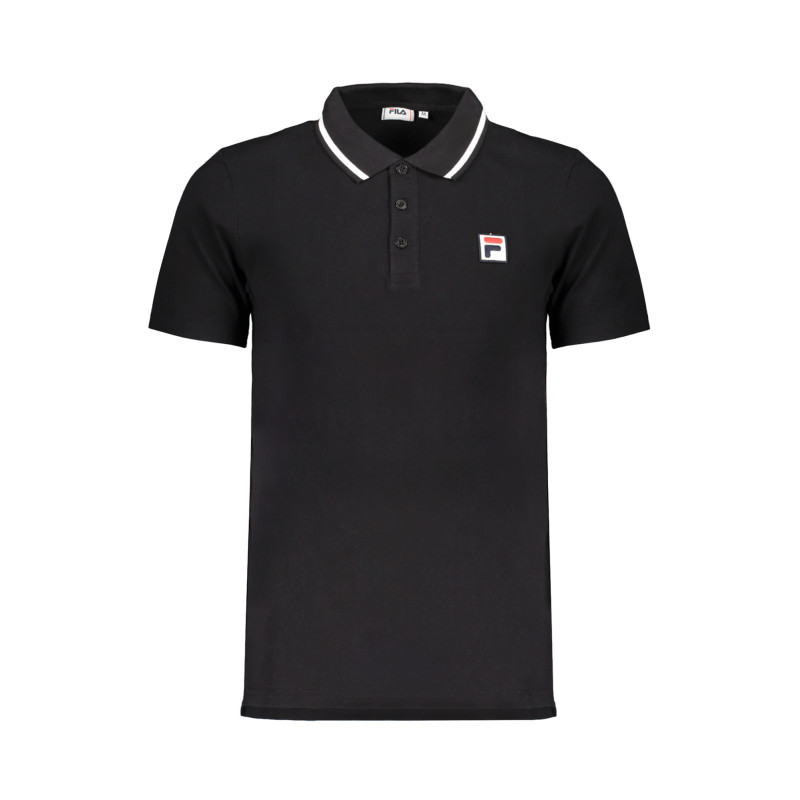 FILA MEN'S BLACK SHORT SLEEVED POLO SHIRT