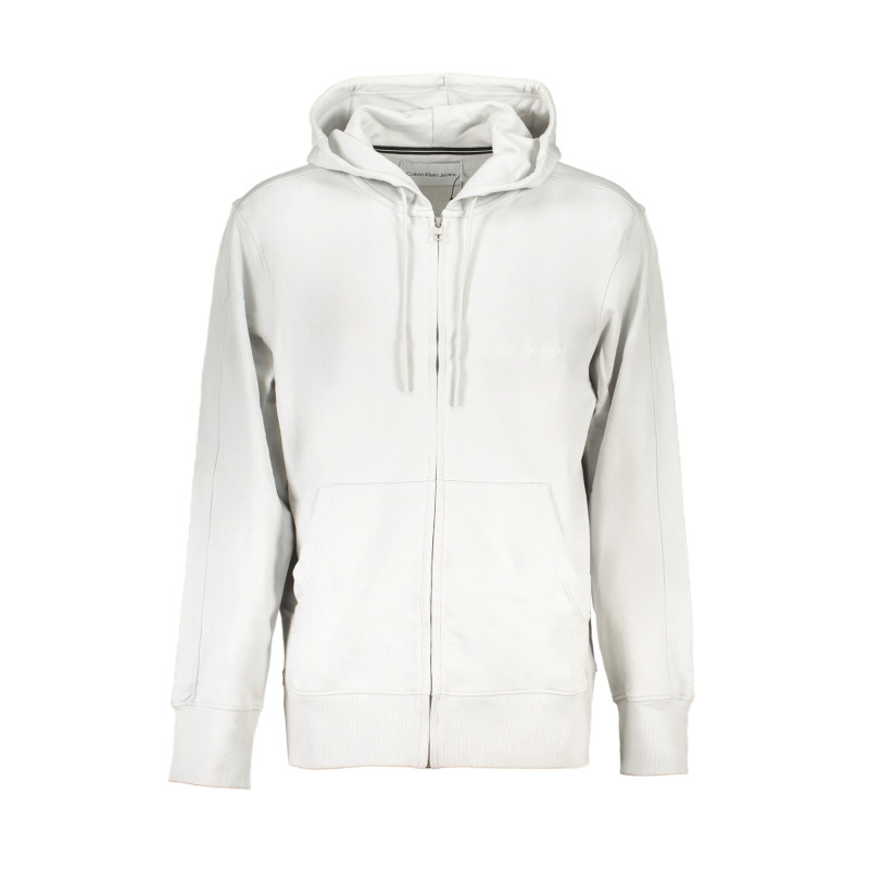CALVIN KLEIN MEN'S GRAY ZIP SWEATSHIRT