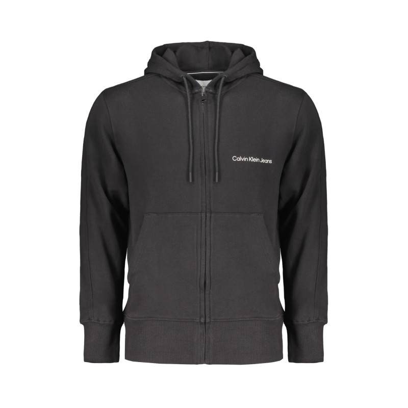 CALVIN KLEIN MEN'S BLACK ZIP SWEATSHIRT
