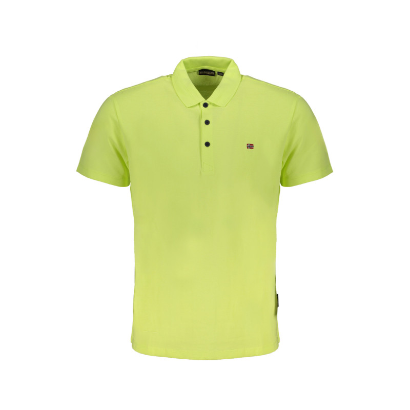 NAPAPIJRI YELLOW MEN'S SHORT SLEEVED T-SHIRT