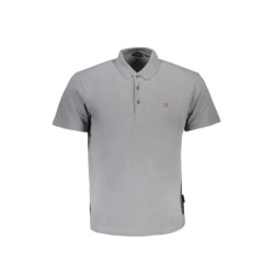 NAPAPIJRI POLO HOMME GRIS À MANCHES COURTES